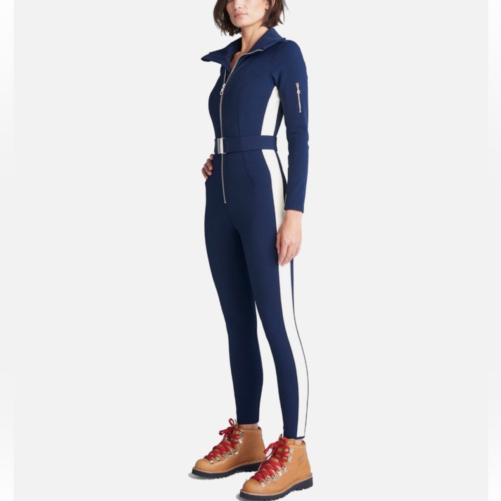Cordova Aspen Ski Suit - Medium, Navy Blue with Cream Stripe